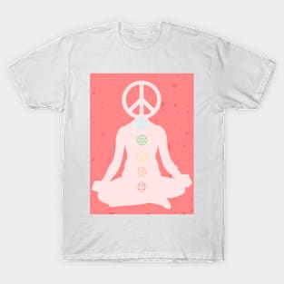 Spiritual Meditation Chakra Peace Graphic T-Shirt